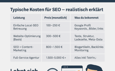 Was kostet SEO wirklich – und lohnt sich das für lokale Anbieter?