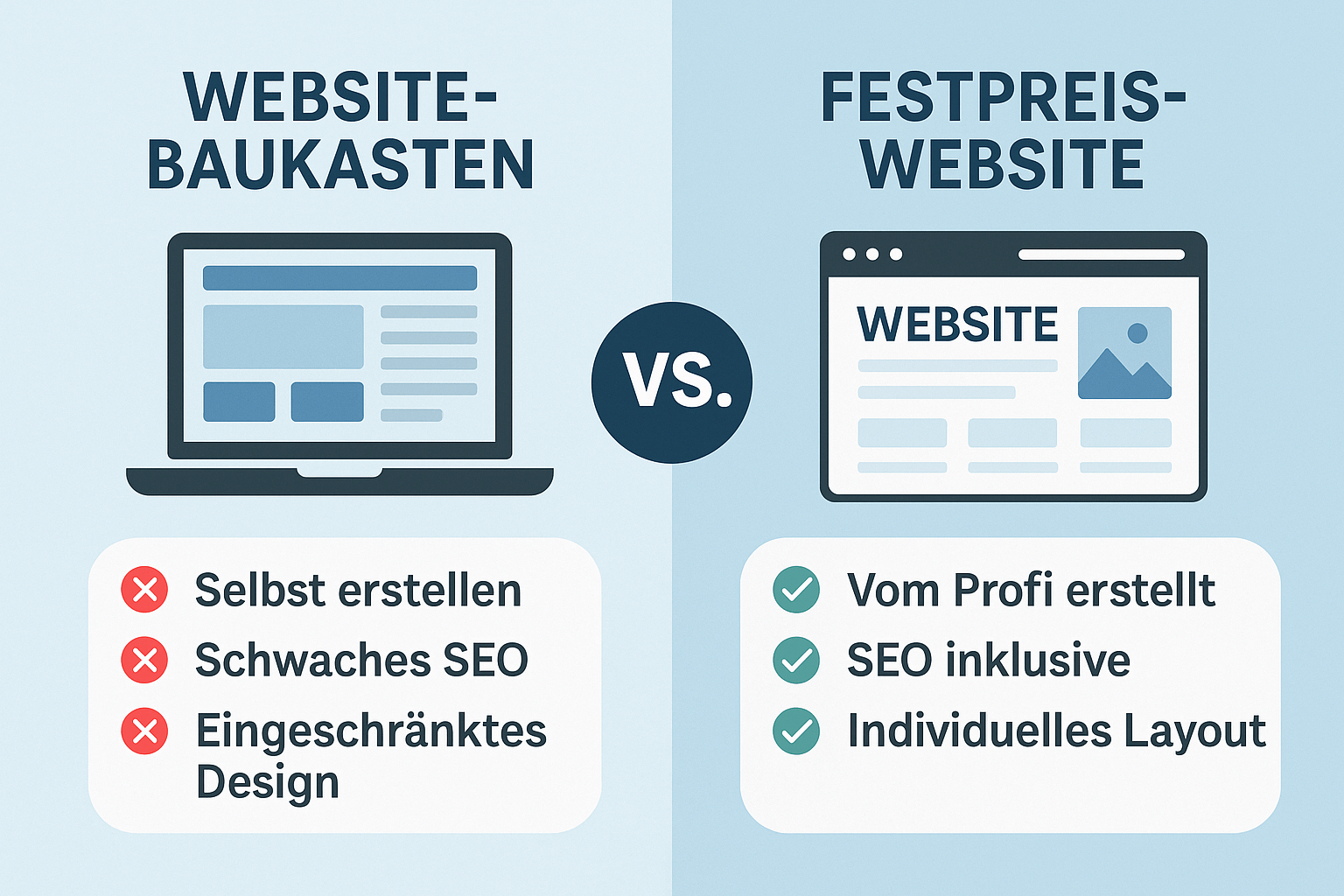 Website zum Festpreis oder Baukasten? Was lohnt sich mehr?