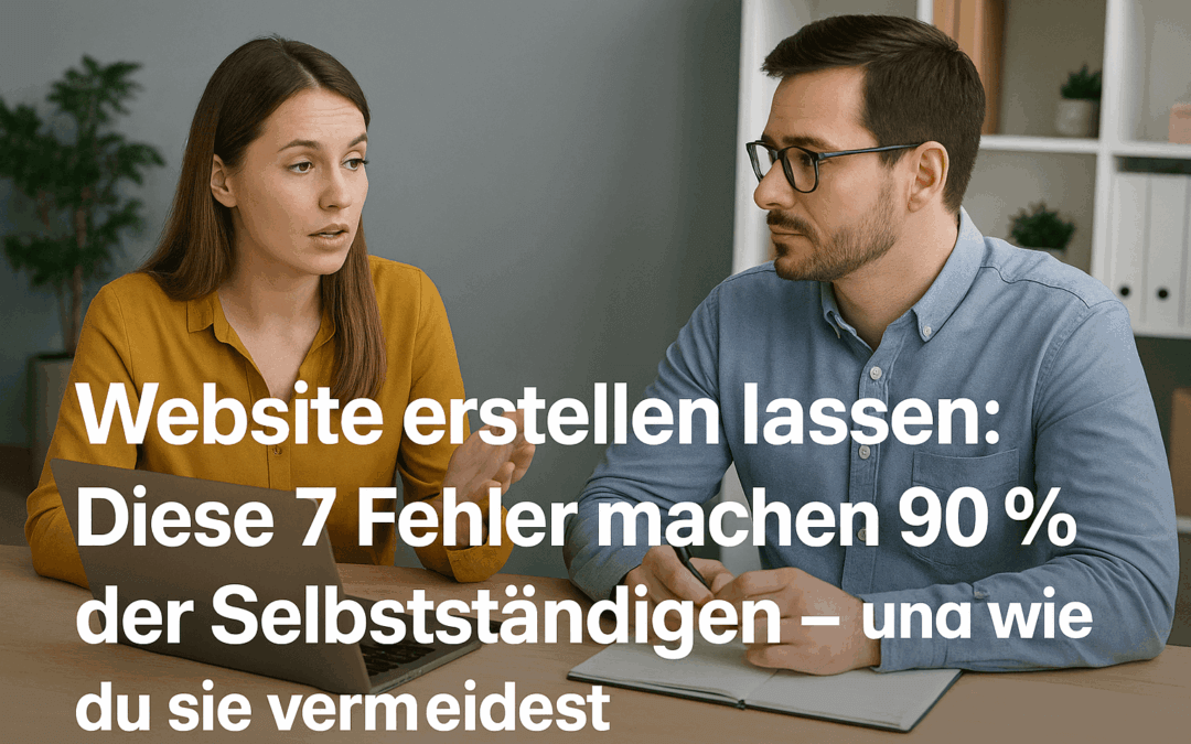 Website erstellen lassen: Diese 7 Fehler machen 90 % der Selbstständigen – und wie du sie vermeidest